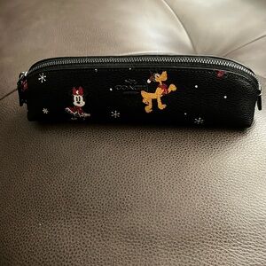 Disney X Coach Pencil Case With Holiday Print